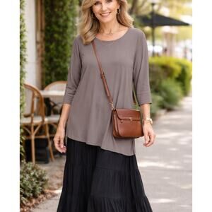 Sympli Top/blouse Jerset KNit Size 6/Small Lagenlook Casual Easy tunic